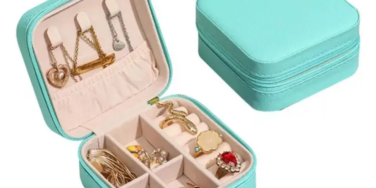 Caixa de Bijuteria  - Poliuretno, Veldo Sintético 